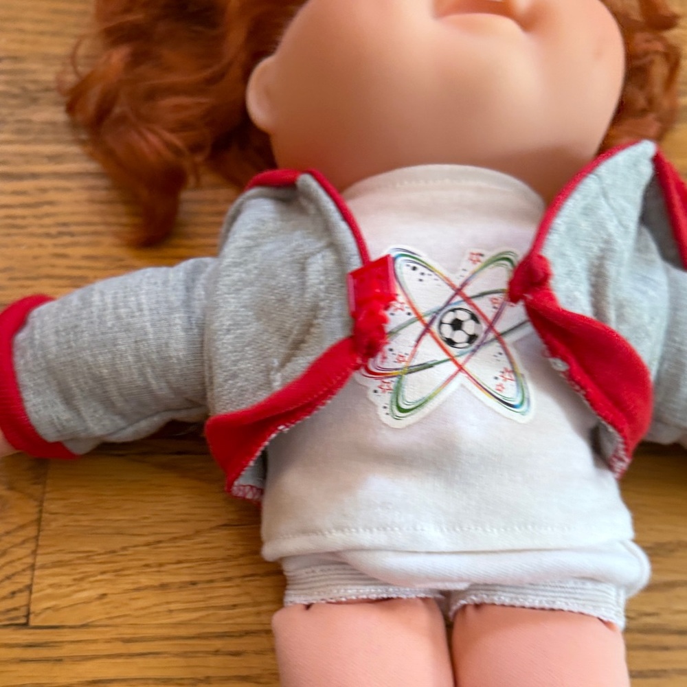 Cabbage Patch Kid Redhead Doll with Gray CPK hooded sweatshirt 1995 on tag - Picture 4 of 16
